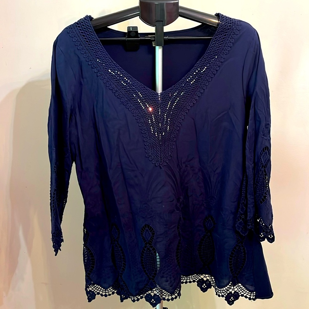 Reba Crotchet and glitter Top